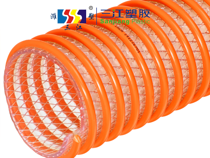  pvc螺（luó）旋塑筋纖維雙重增強管 夾（jiá）線紅龍管 抽魚管